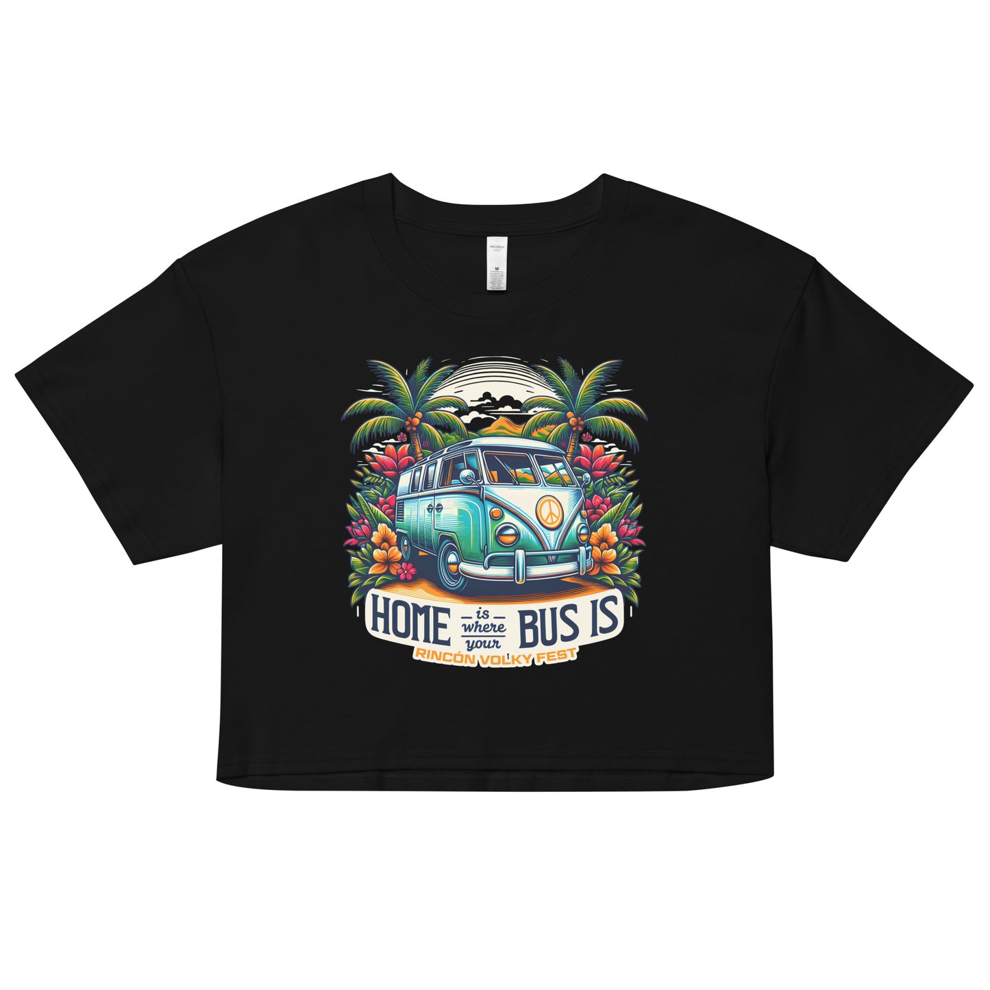 🏕🚌HOME IS WHERE YOUR BUS IS🏝 Crop Top para Damas